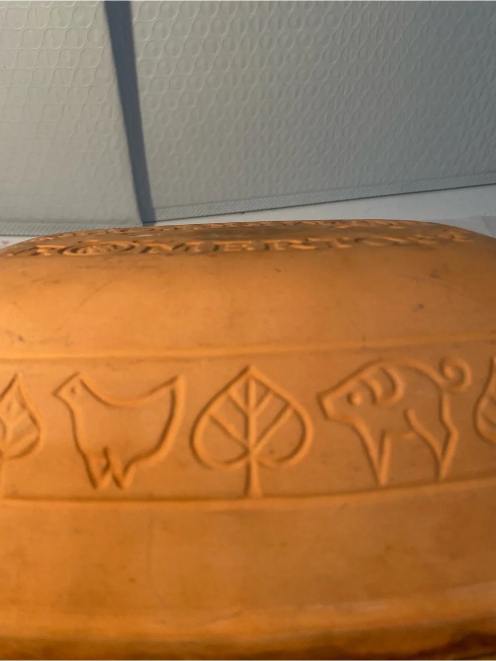 Vintage Romertopf terra-cotta clay Baker Bread / Roaster Pot